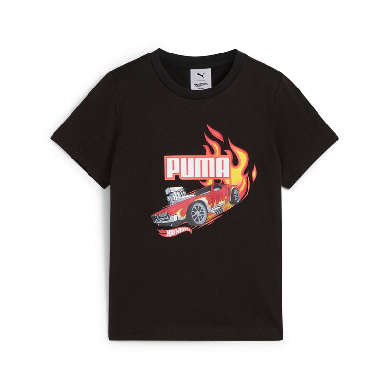 PUMA x HOT WHEELS Graphic Kids Boys Black T-Shirt - Image 4